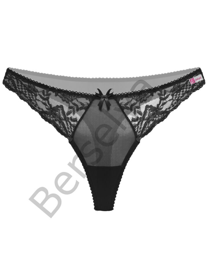 Siyah Dantelli Fantazi G String Külot