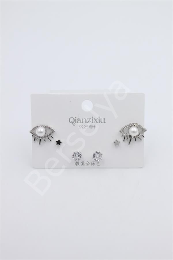 Çoklu Set Küpe - Gümüş