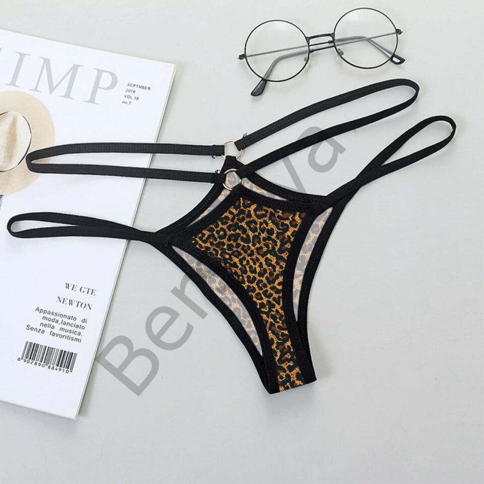 Leopar Desenli Fantazi String Külot