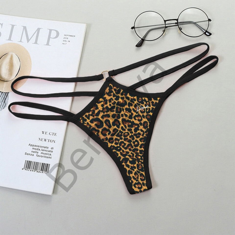 Leopar Desenli Fantazi String Külot