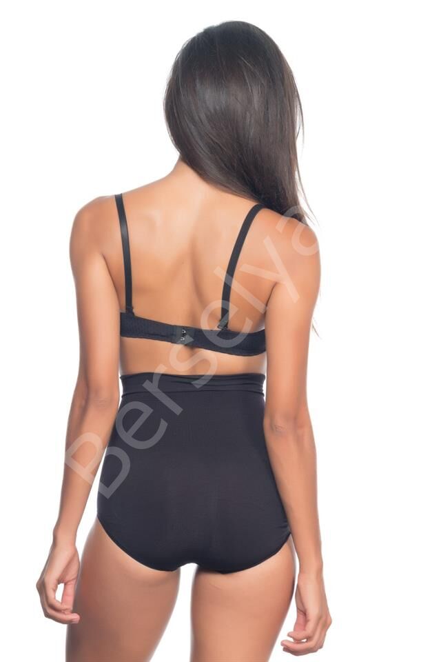 Siyah Emay 2057 Yüksek Bel Masajlı Slip Korse