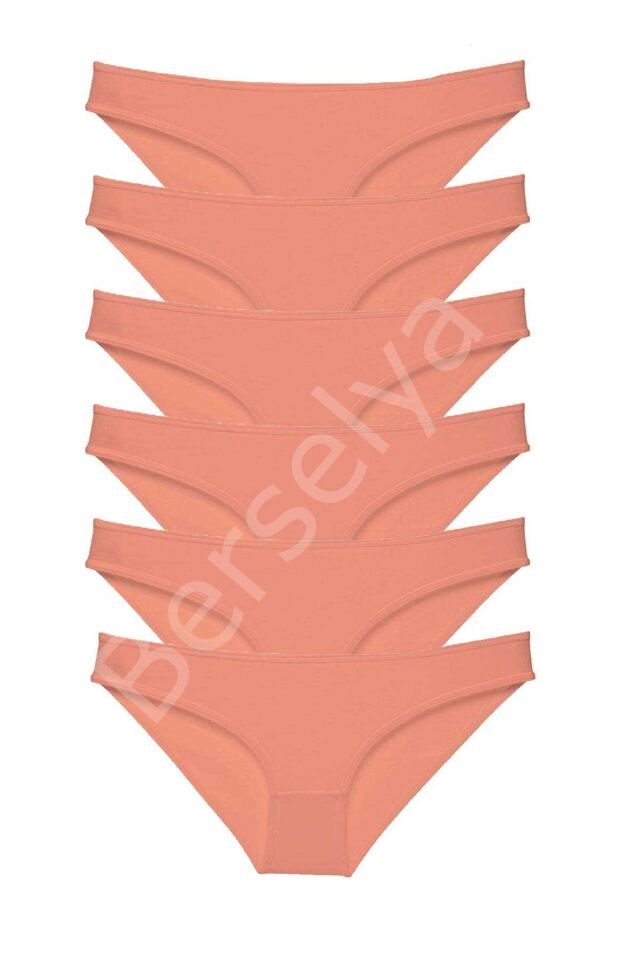 6 adet Süper Eko Set Likralı Kadın Slip Külot Pudra