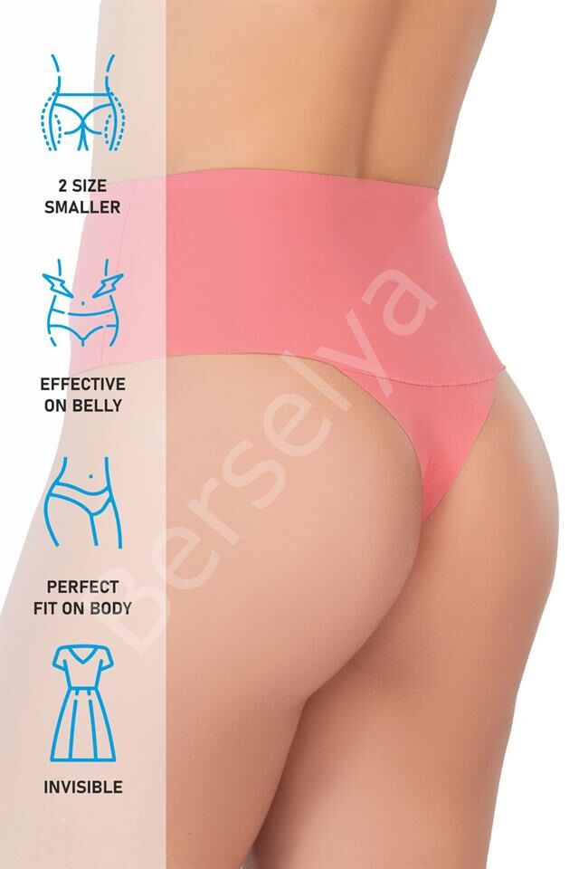 Gül Kurusu Mı 2806 Lazer Kesim Yüksek Bel İz Yapmaz String