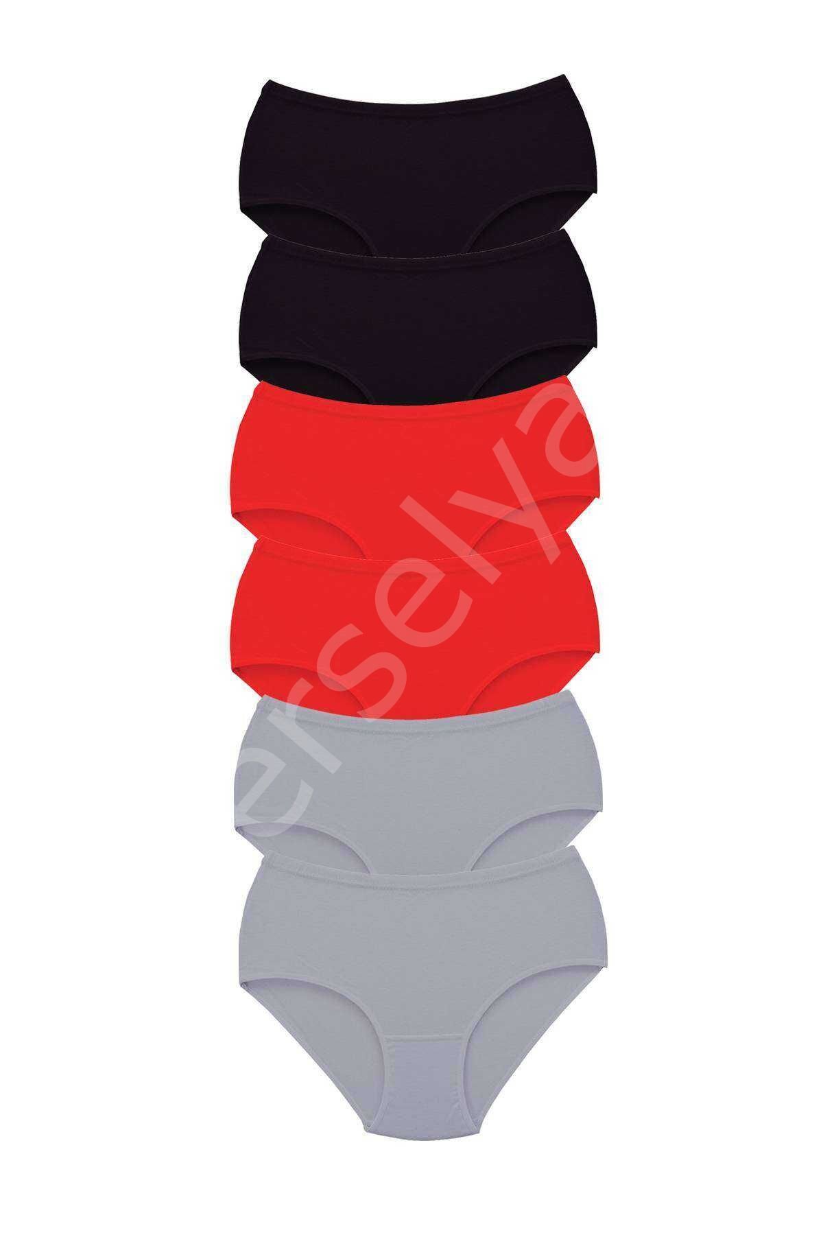 6 Adet Tutku Kadın Yüksek Bel Bato Kalın Lastik Külot S12