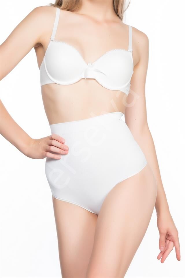 Beyaz Emay 2054 Masajlı String Korse