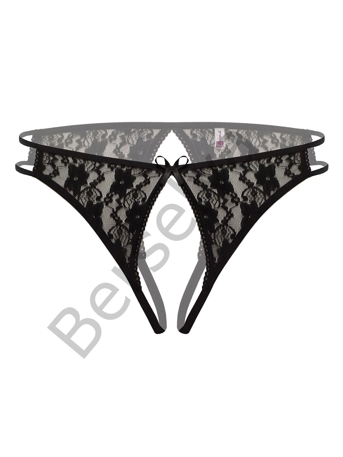 Ağı Açık Kadın Siyah Fantezi Külot