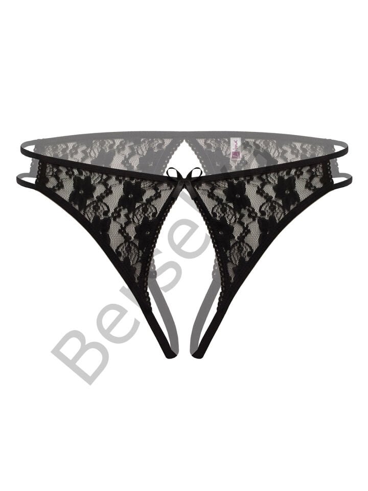 Ağı Açık Kadın Siyah Fantezi Külot