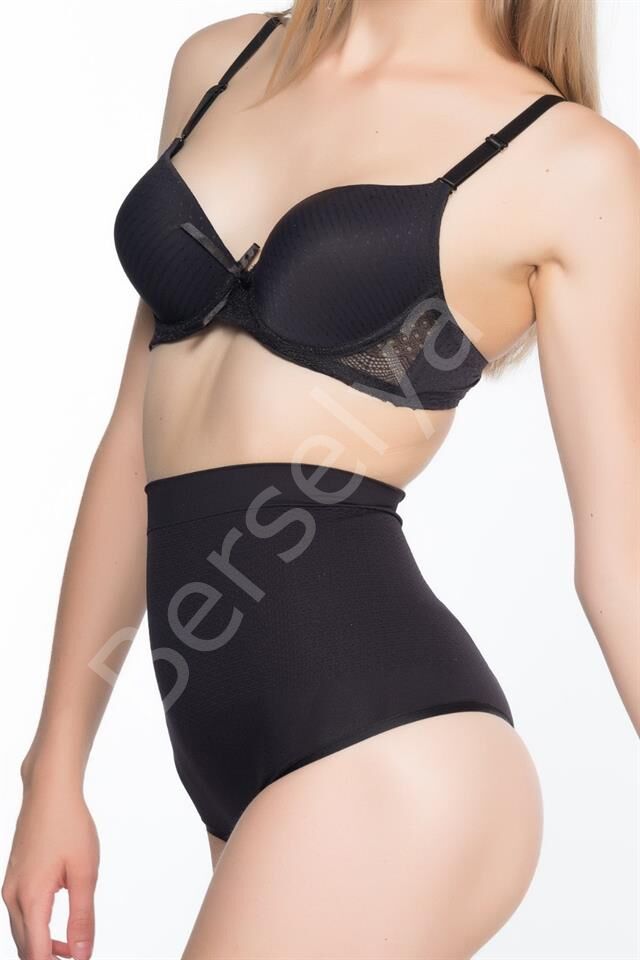 Siyah Emay 2054 Masajlı String Korse