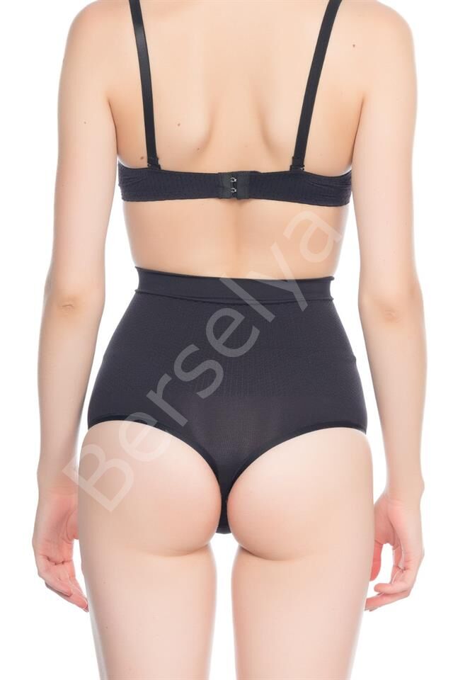 Siyah Emay 2054 Masajlı String Korse