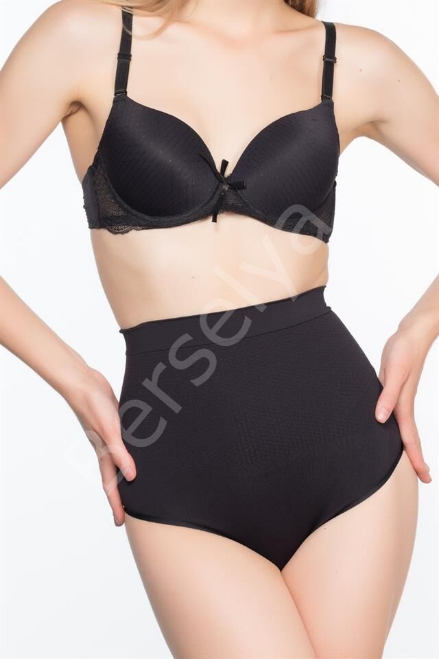 Siyah Emay 2054 Masajlı String Korse