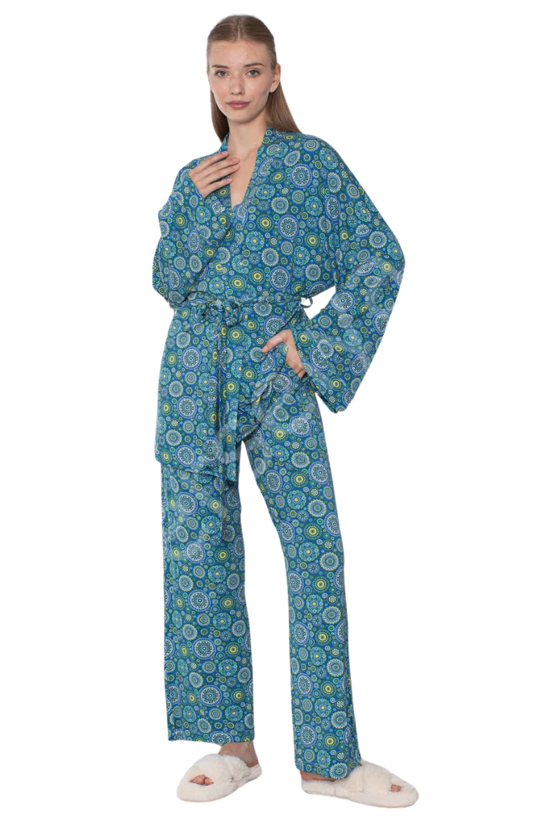 Limissi Viskon Desenli Pijama Yakımı
