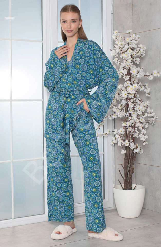 Limissi Viskon Desenli Pijama Yakımı