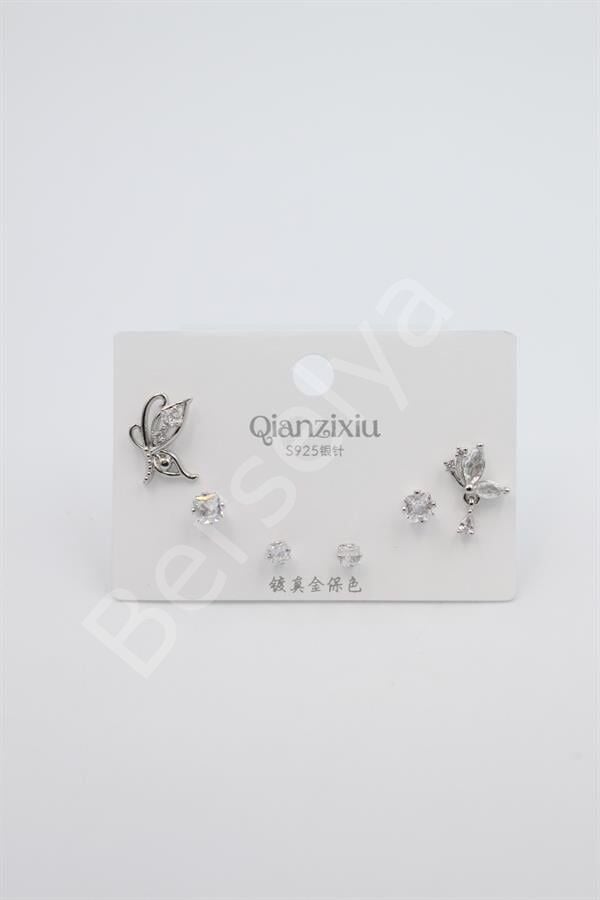 Çoklu Set Küpe - Gümüş