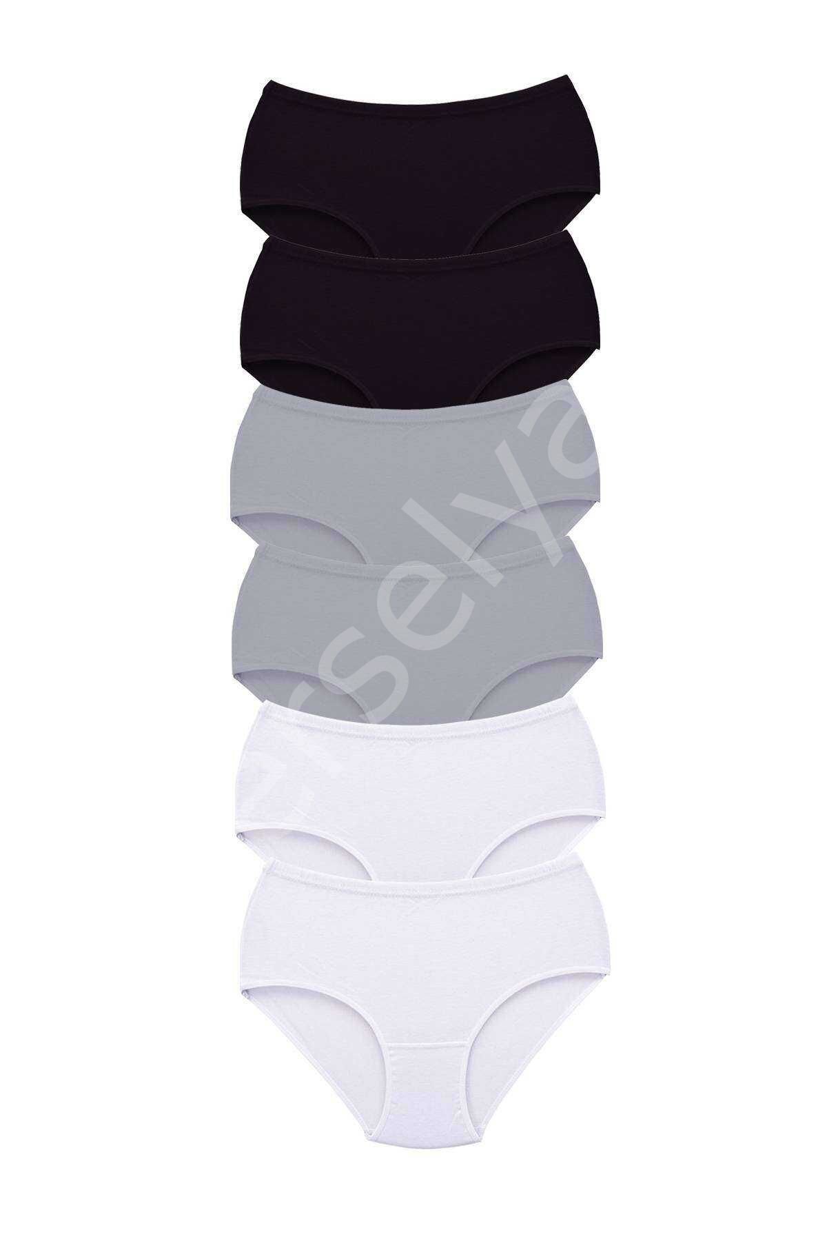 6 Adet Tutku Kadın Yüksek Bel Bato Kalın Lastik Külot S16