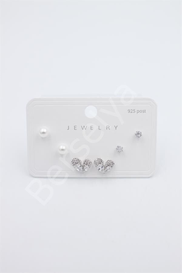 Çoklu Set Küpe - Gümüş