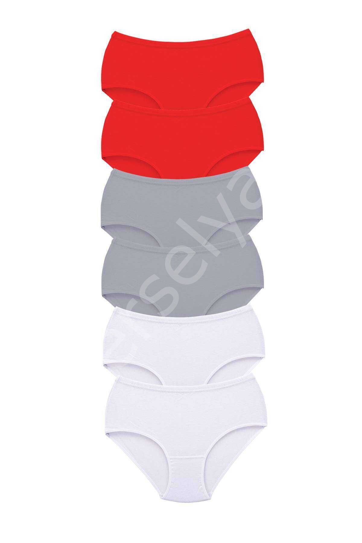 6 Adet Tutku Kadın Yüksek Bel Bato Kalın Lastik Külot S19