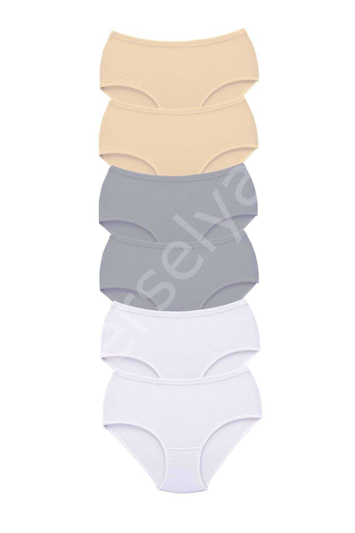 6 Adet Tutku Kadın Yüksek Bel Bato Kalın Lastik Külot S20